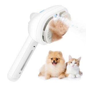 Spray Cat Brush - Self Cleaning Pet Grooming Brush with Mist & Release Button